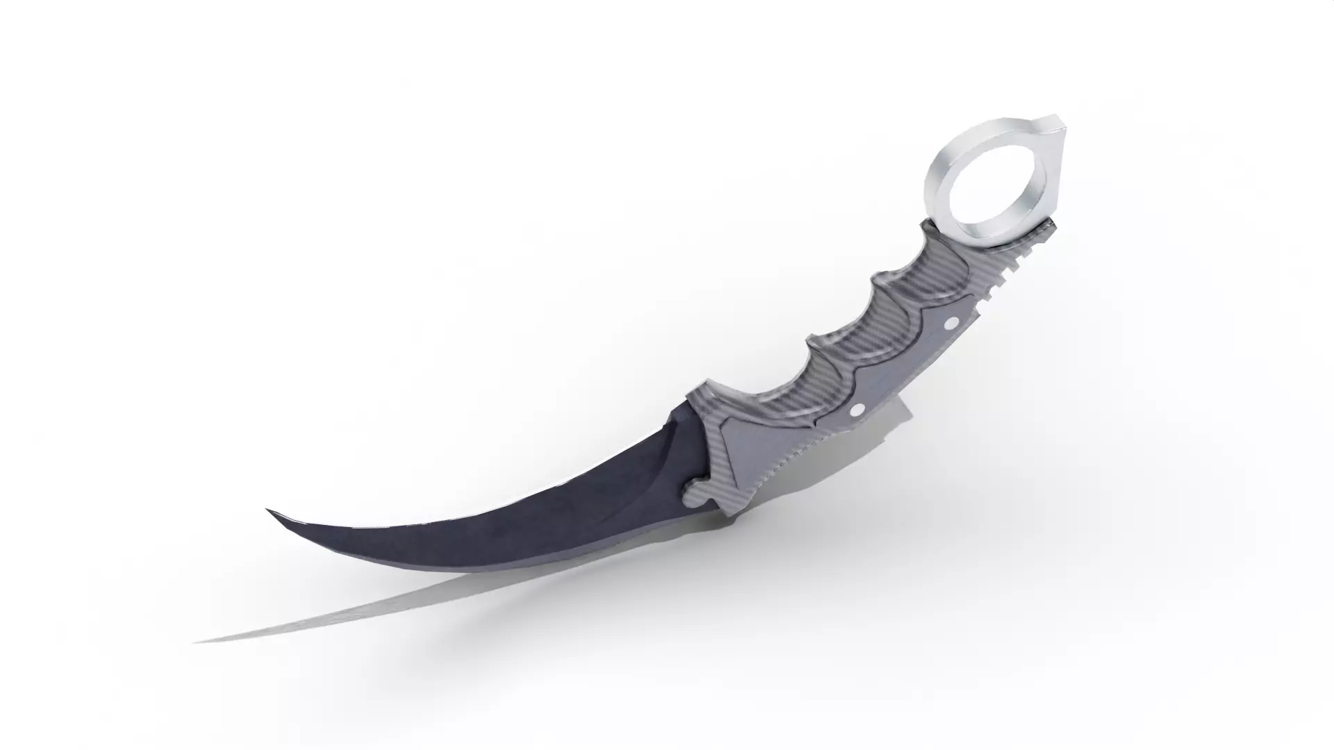 Karambit Knive Low-poly 3D model_4