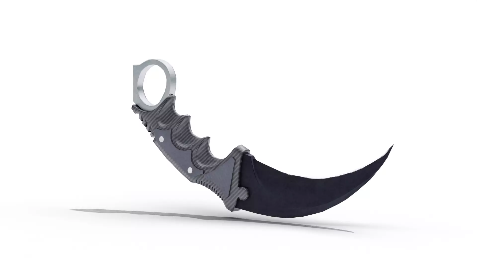 Karambit Knive Low-poly 3D model_3