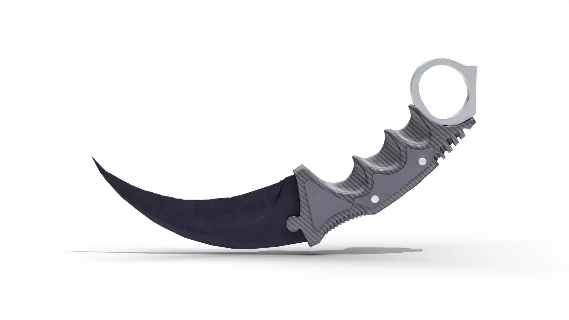 Karambit Knive Low-poly 3D model_2