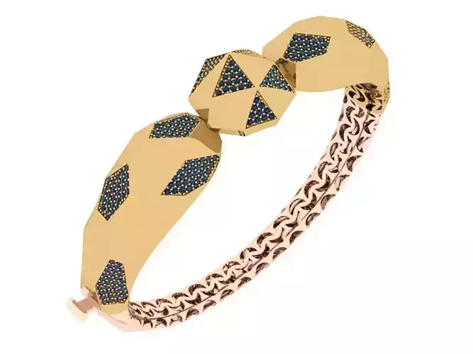 Custom Design Gold Bracelet and ring and bonus 3D print model