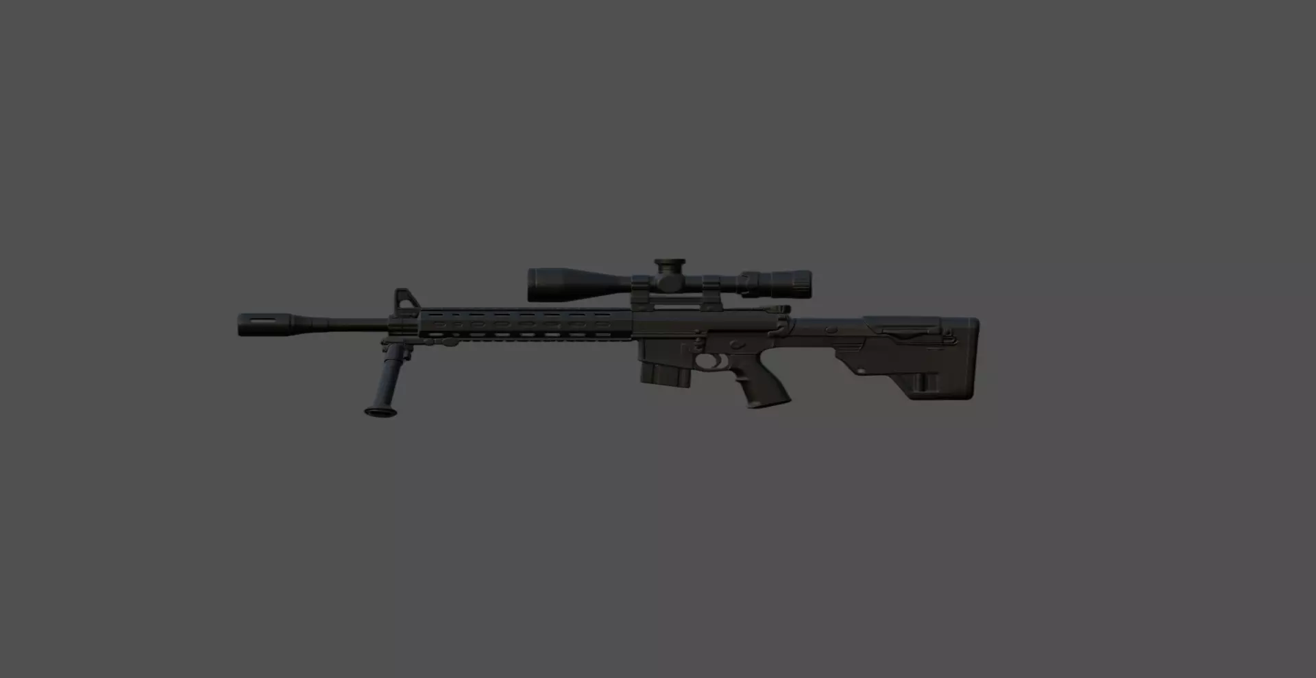 High-quality precision sniper rifle 3D model_0