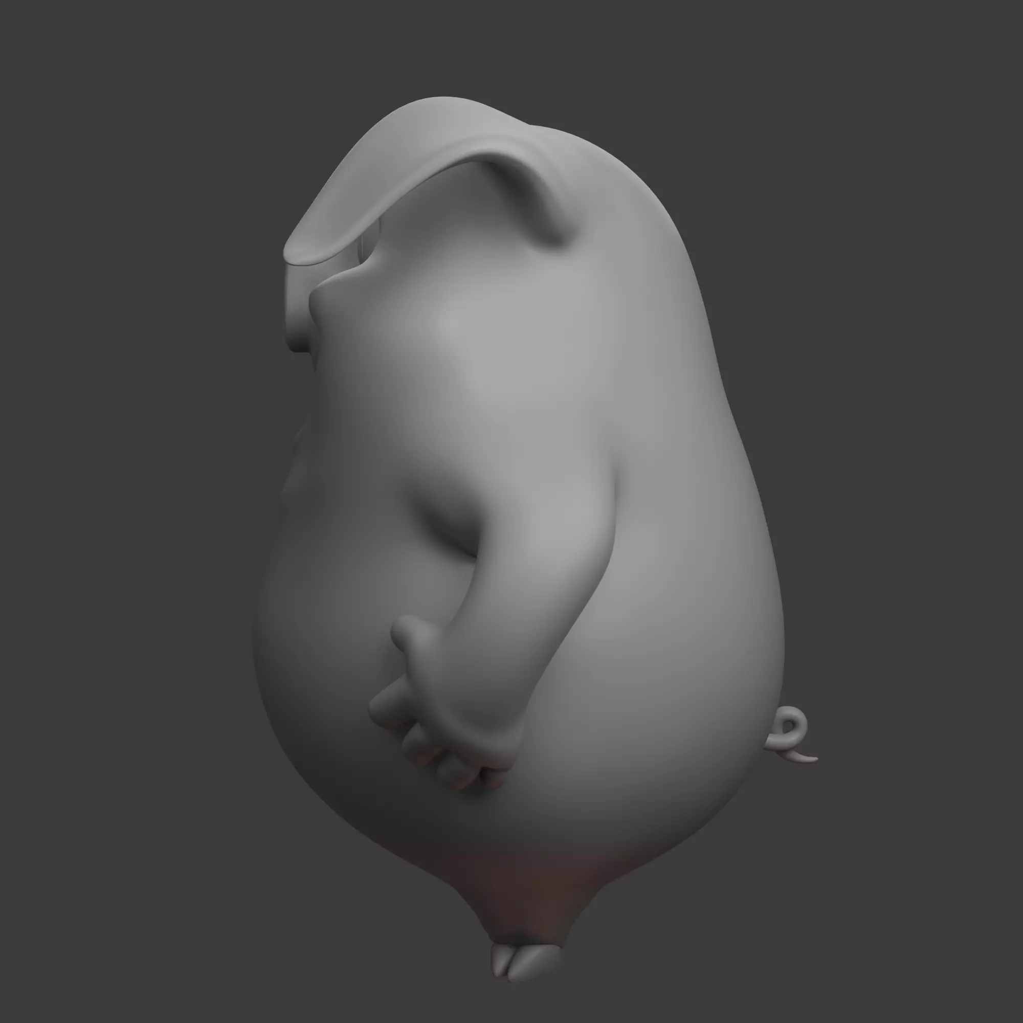 Pig Cartoon 3D model_9