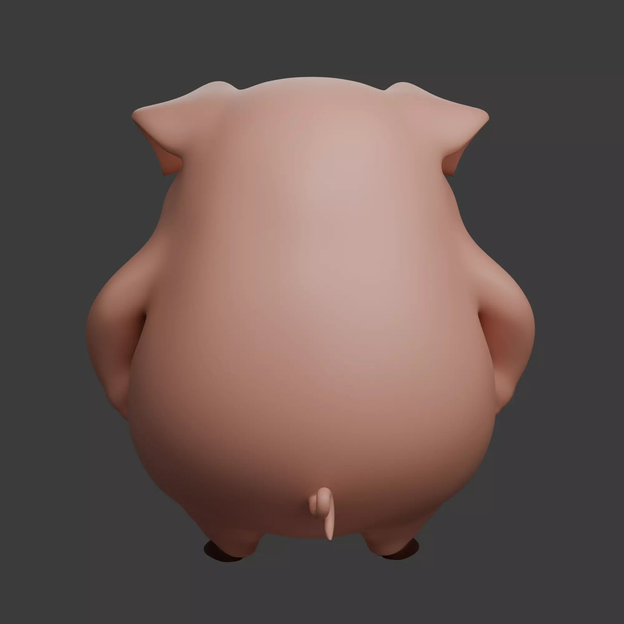 Pig Cartoon 3D model_5