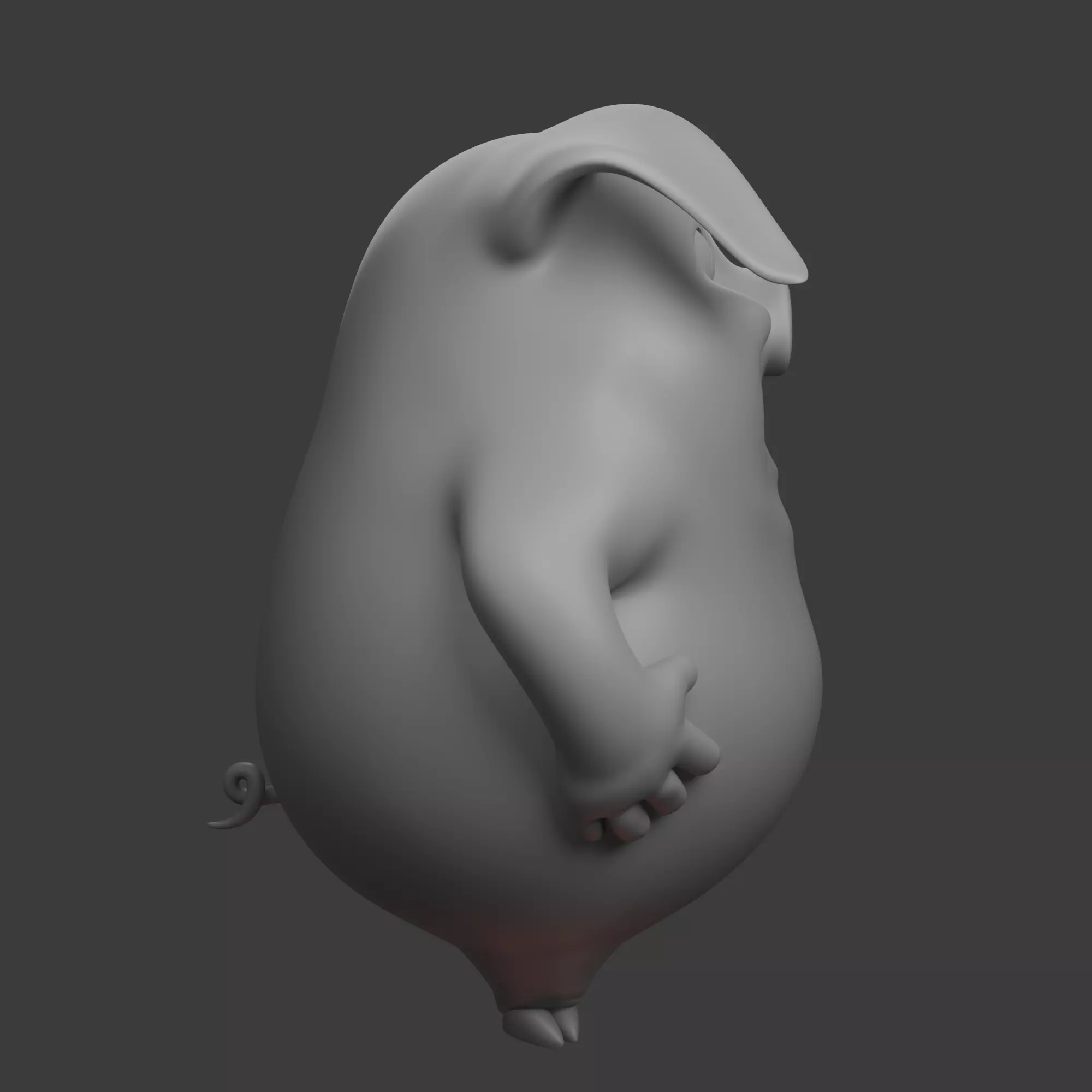 Pig Cartoon 3D model_11
