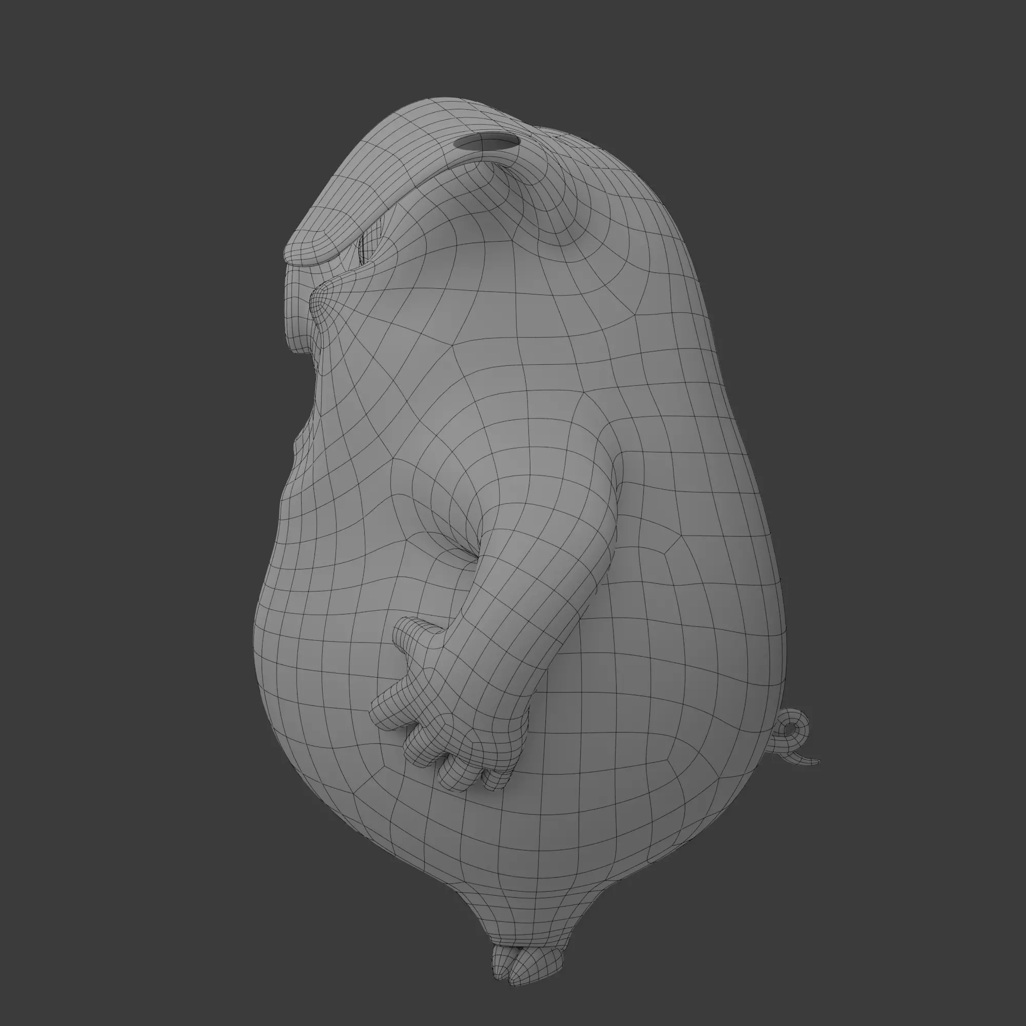 Pig Cartoon 3D model_14