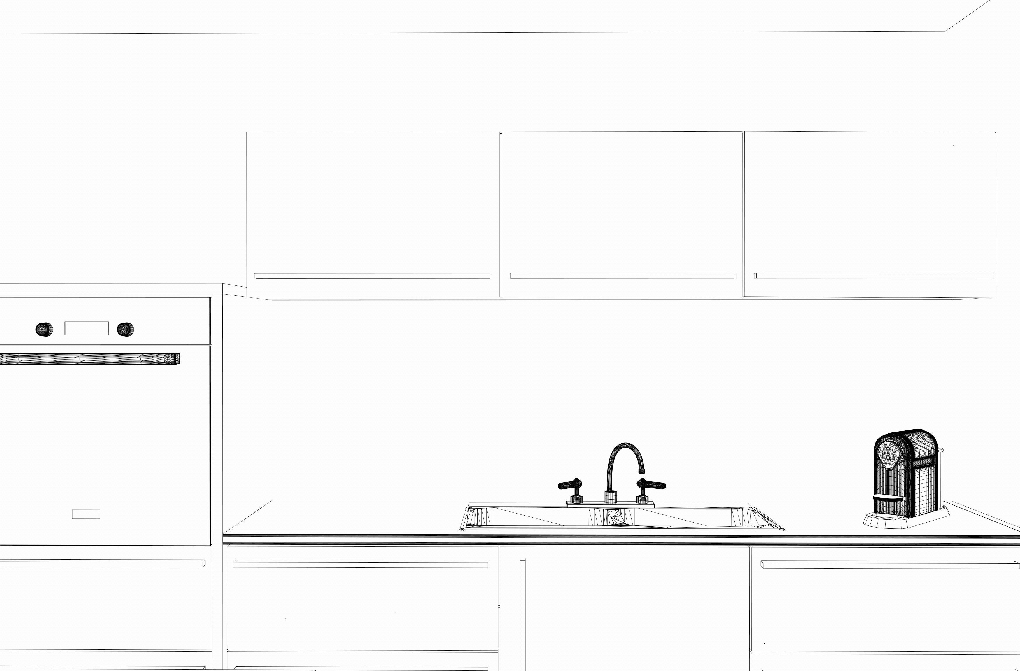 little green kitchen 3D model_9