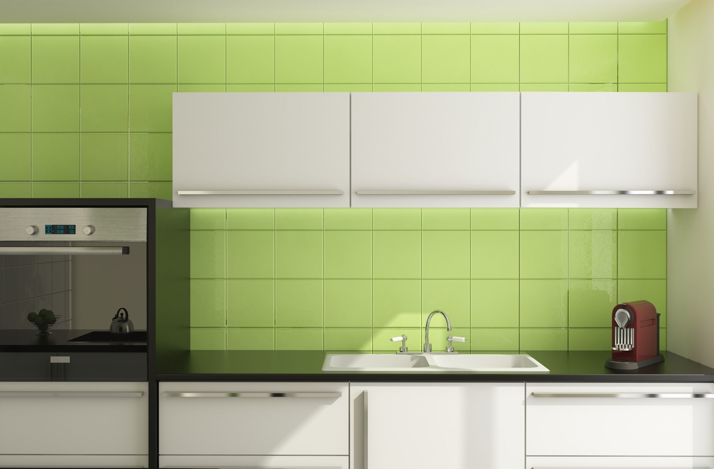 little green kitchen 3D model_3