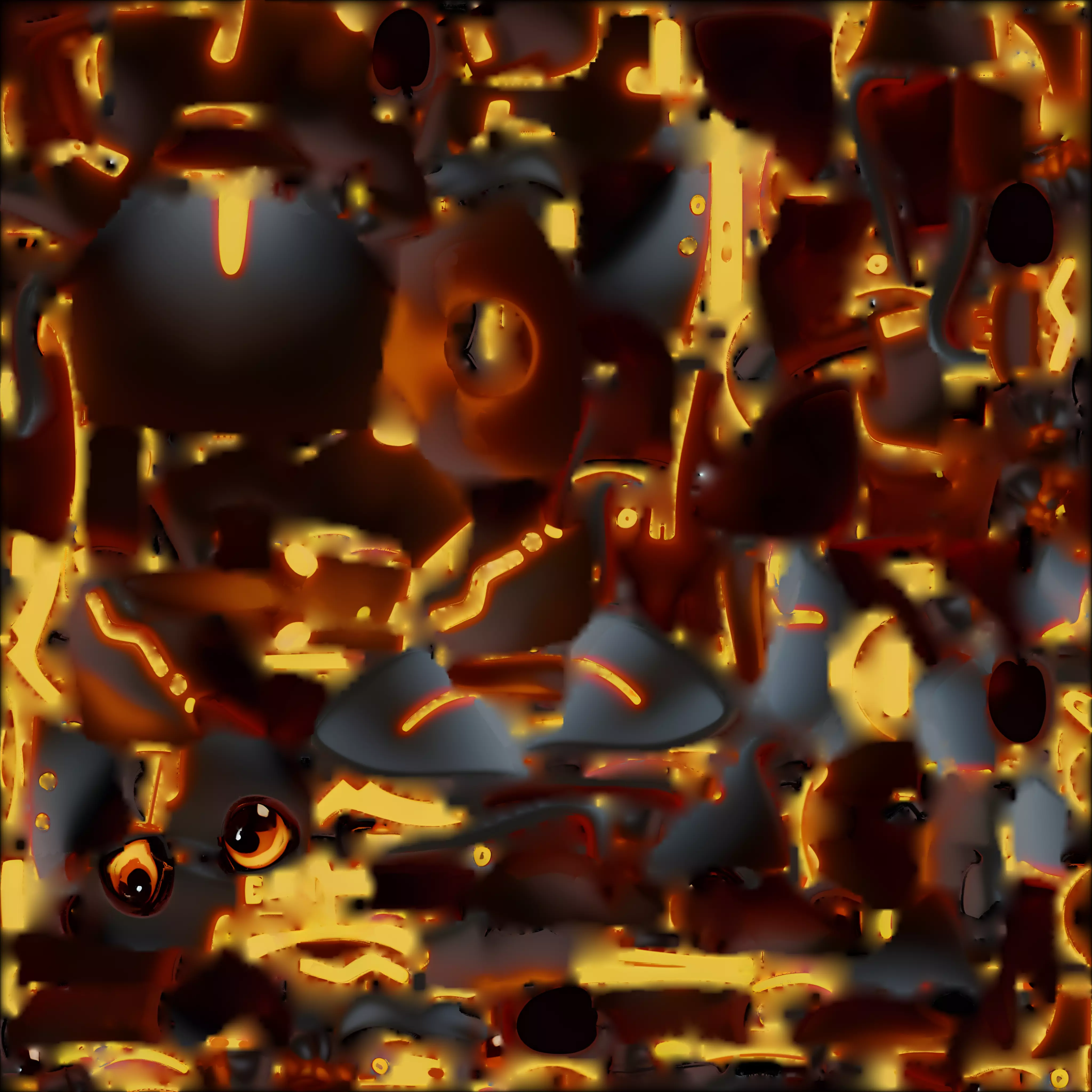 Lumipup Puppy Creature 3D Model Neon Glow Companion Low-poly 3D model_1