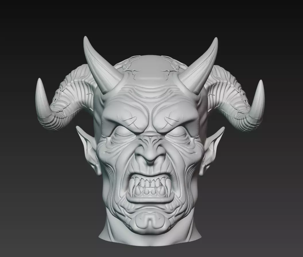 Infernal Demon Heads - Stylized Fantasy Bust Collection _14
