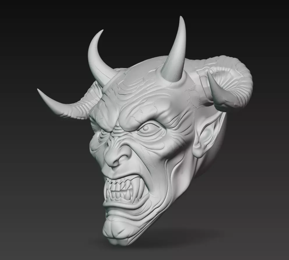Infernal Demon Heads - Stylized Fantasy Bust Collection _19