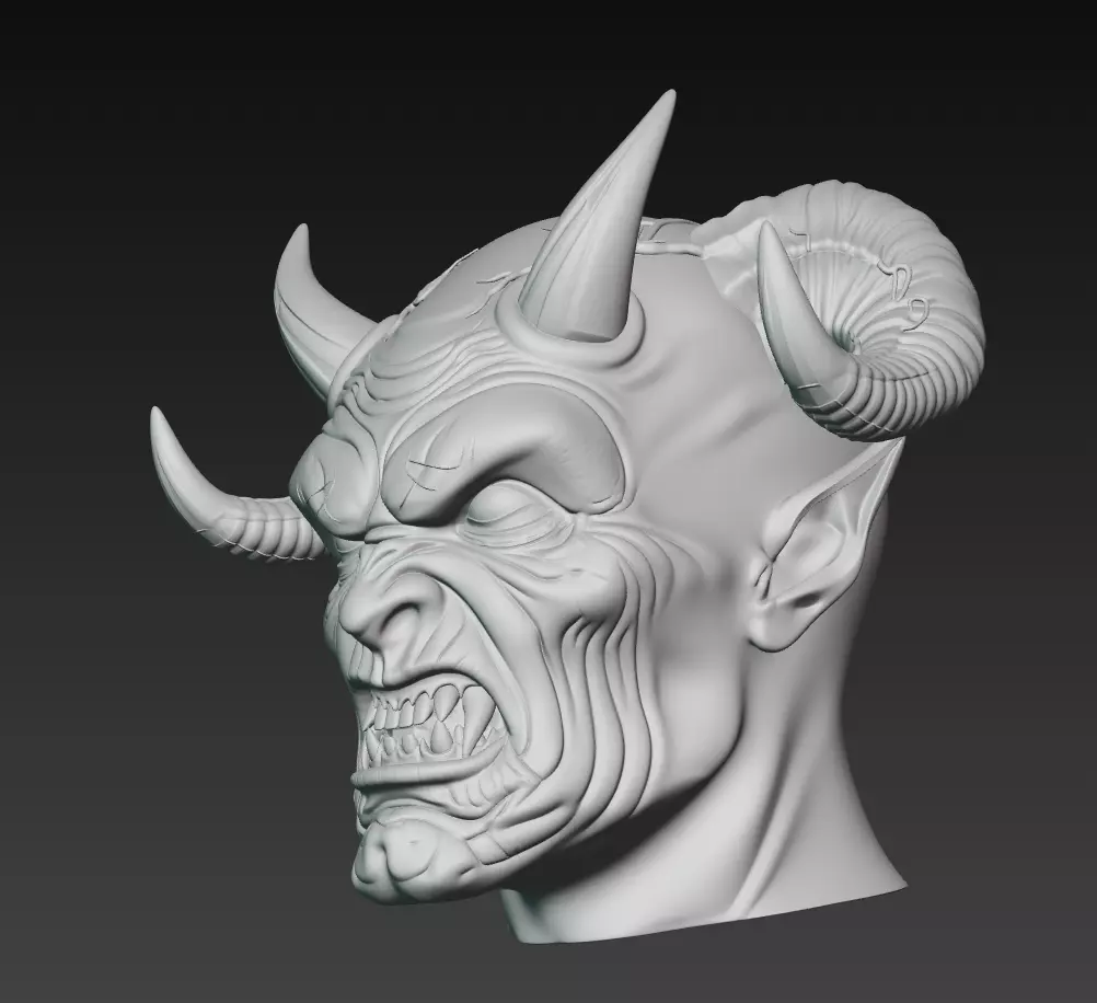 Infernal Demon Heads - Stylized Fantasy Bust Collection _15