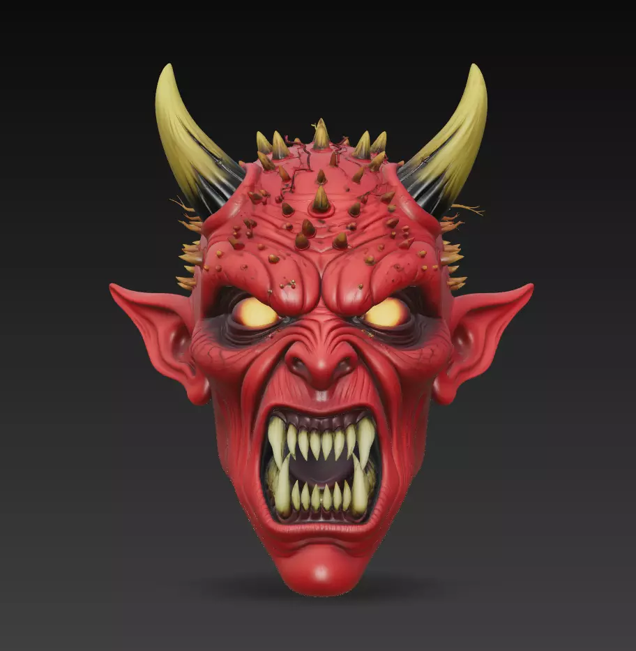 Infernal Demon Heads - Stylized Fantasy Bust Collection _9
