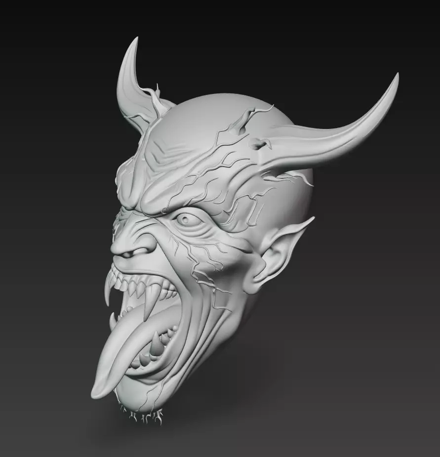 Infernal Demon Heads - Stylized Fantasy Bust Collection _23