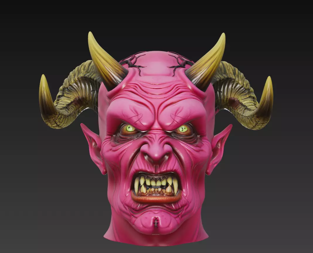 Infernal Demon Heads - Stylized Fantasy Bust Collection _13