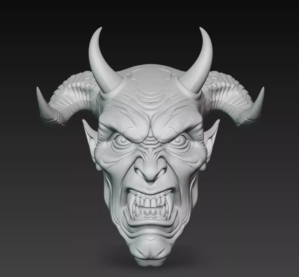 Infernal Demon Heads - Stylized Fantasy Bust Collection _18