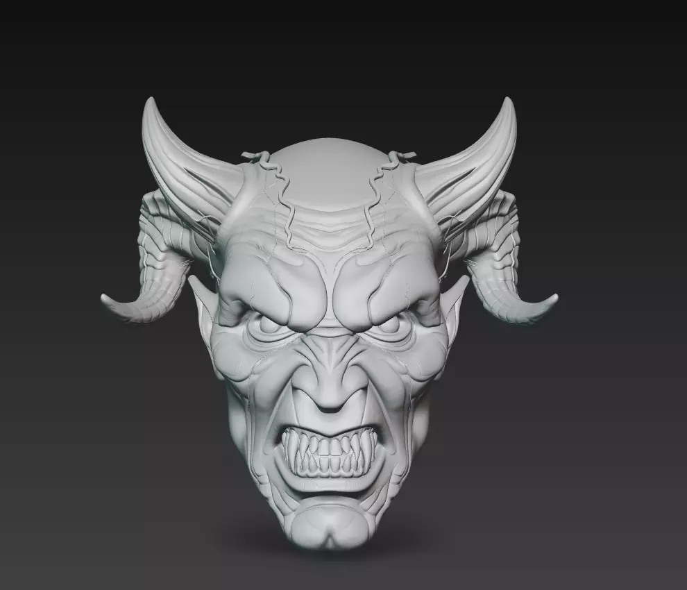 Infernal Demon Heads - Stylized Fantasy Bust Collection _6