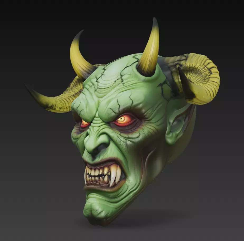 Infernal Demon Heads - Stylized Fantasy Bust Collection _20