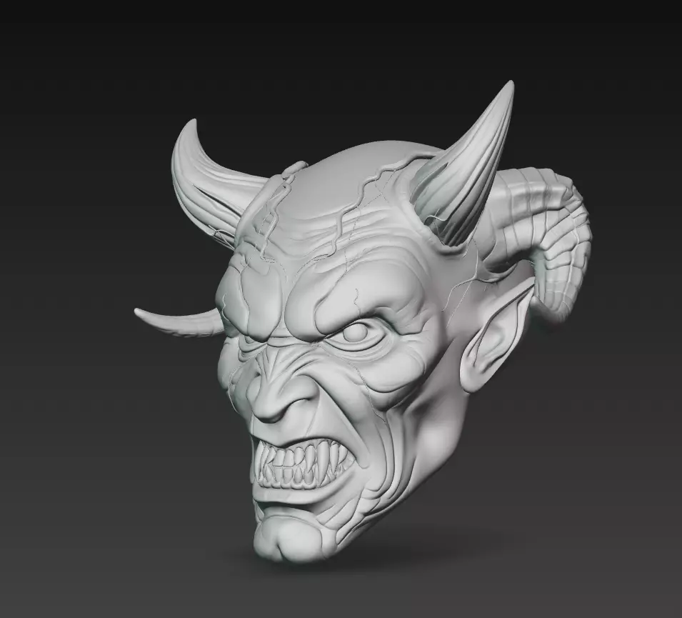 Infernal Demon Heads - Stylized Fantasy Bust Collection _7