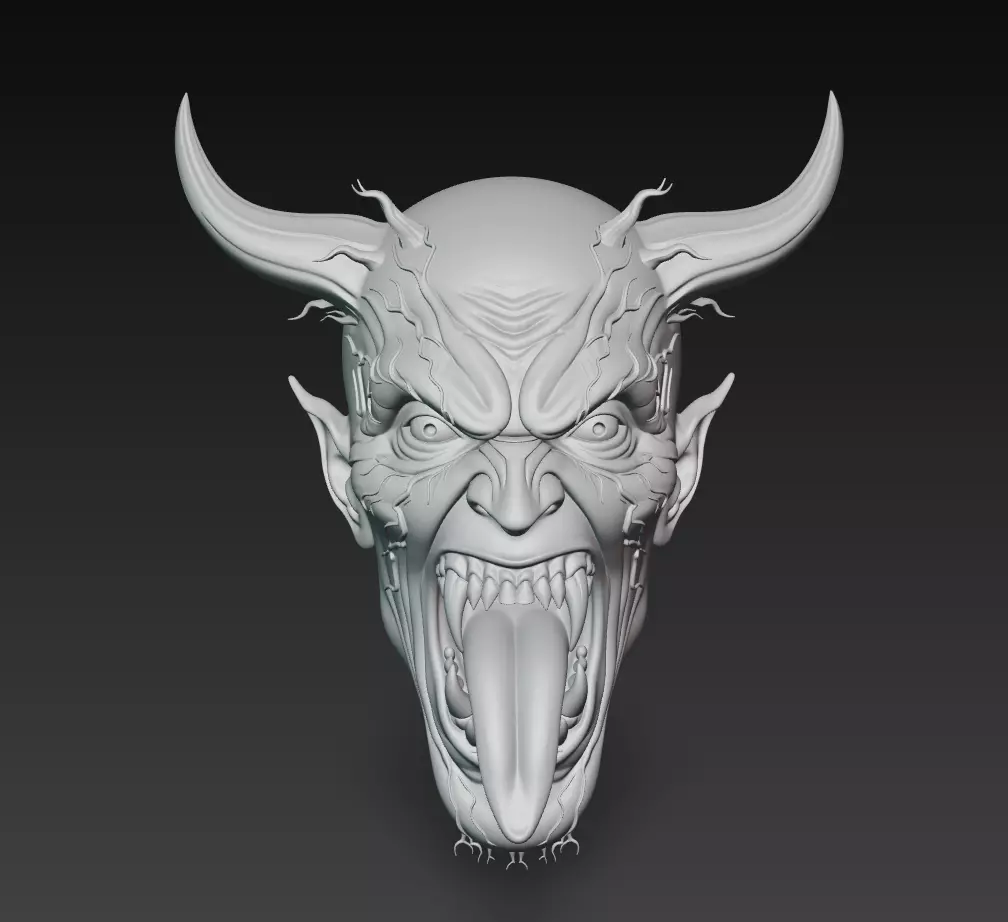 Infernal Demon Heads - Stylized Fantasy Bust Collection _22