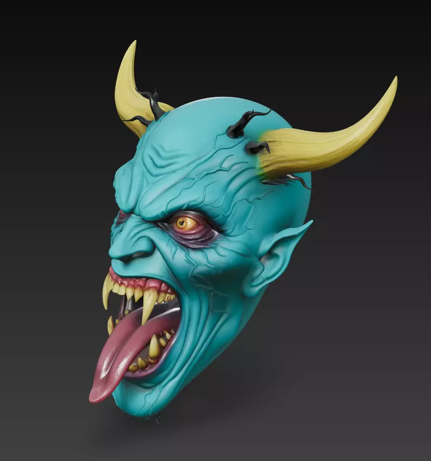 Infernal Demon Heads - Stylized Fantasy Bust Collection _24