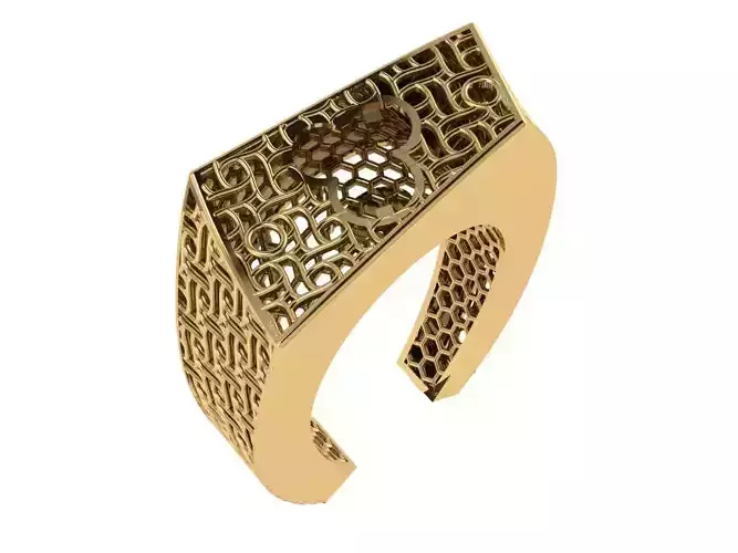 Custom Design Gold Bracelet and ring and earring full set