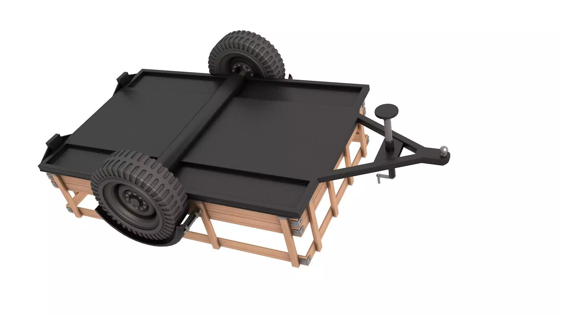 Utility Trailer 3D model_4
