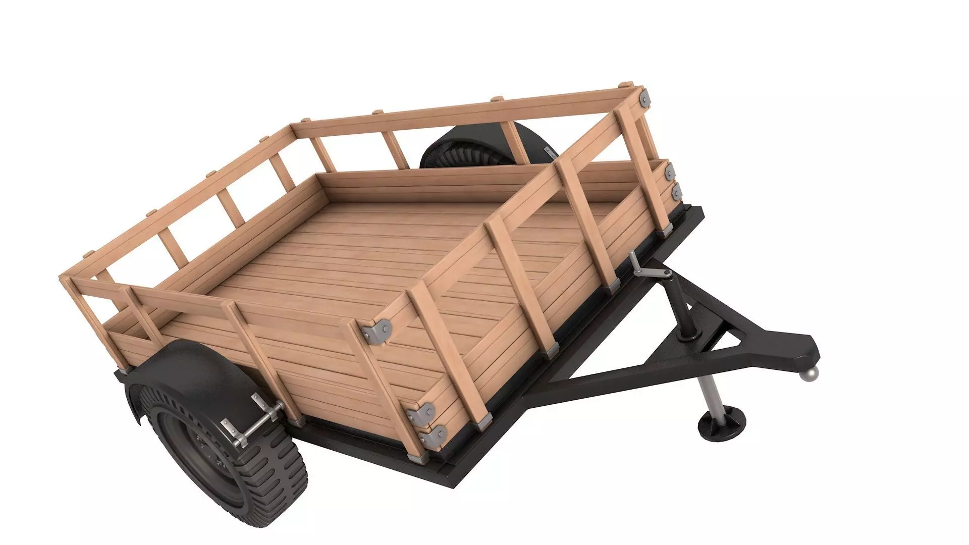 Utility Trailer 3D model_2