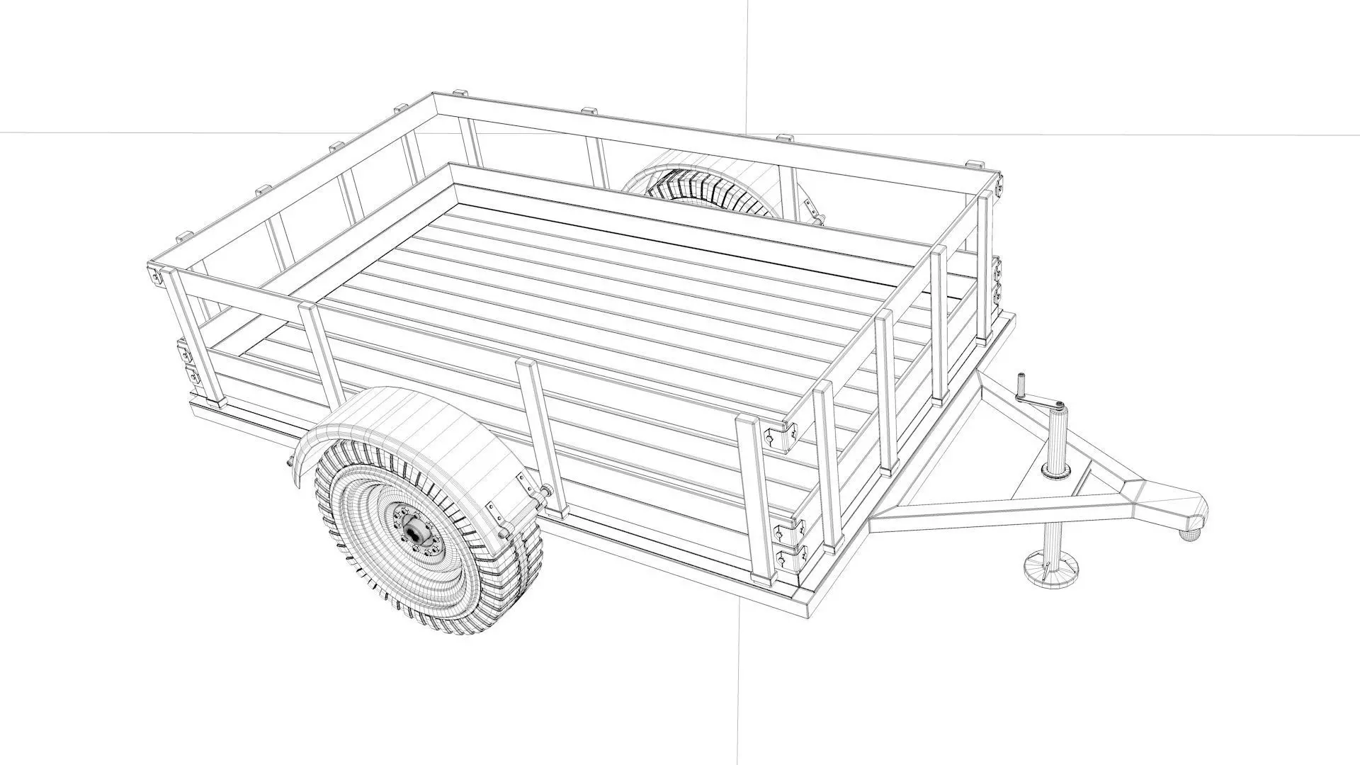 Utility Trailer 3D model_5
