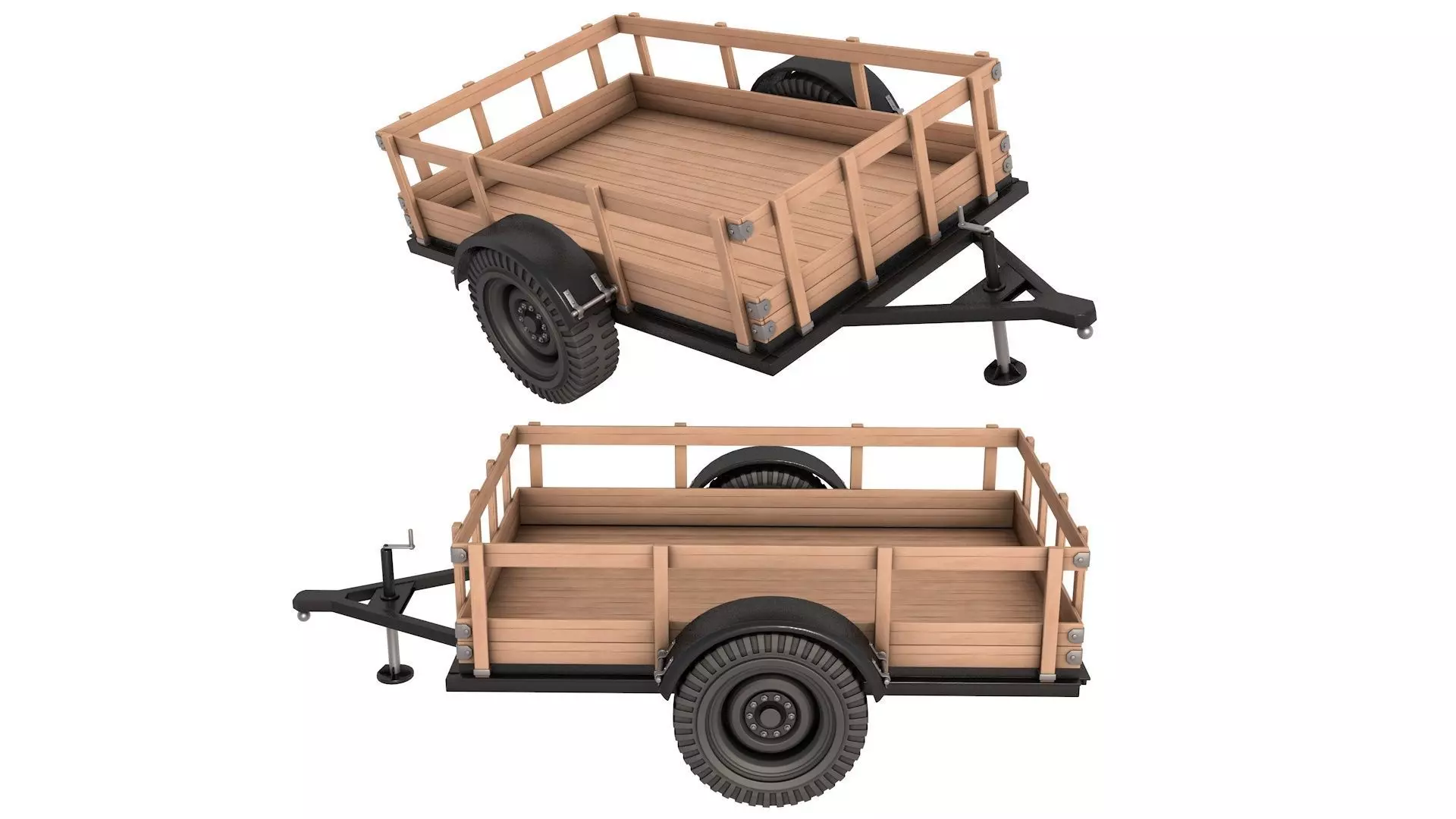 Utility Trailer 3D model_0