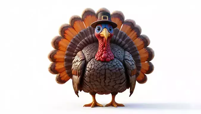 Stylized Thanksgiving Turkey 3D Model Printable Cartoon Style 3D model Stylized Thanksgiving Turkey 3D Model Printable Cartoon Style 3D model