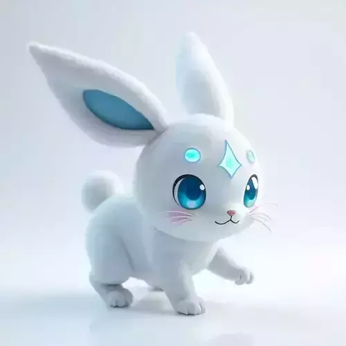 Eclipi Celestial Bunny Creature 3D Model Magical Companion Low-poly 3D model Eclipi Celestial Bunny Creature 3D Model Magical Companion Low-poly 3D model