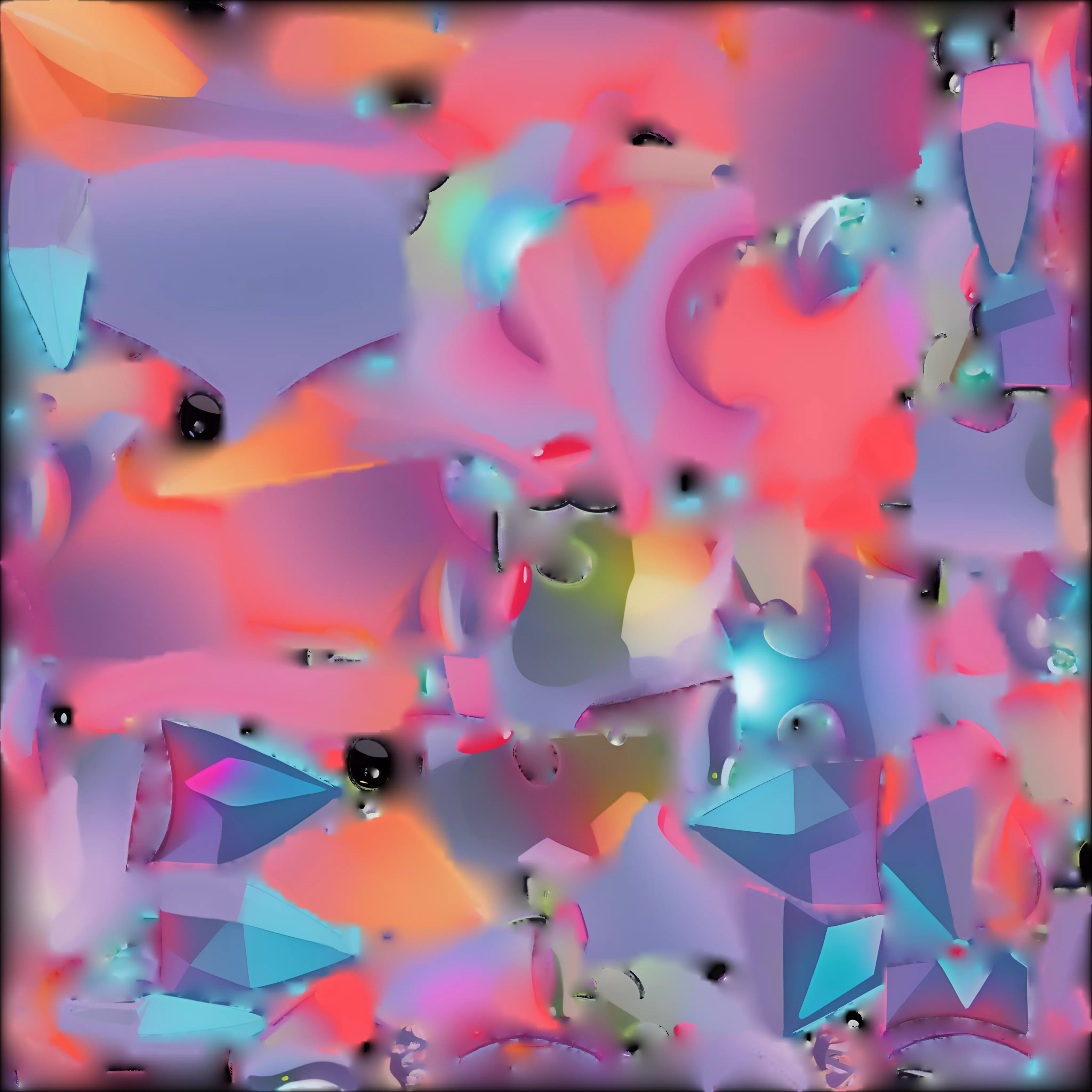 Crystelle Iridescent Crystal Fox Creature 3D Model Magical  Low-poly 3D model_1