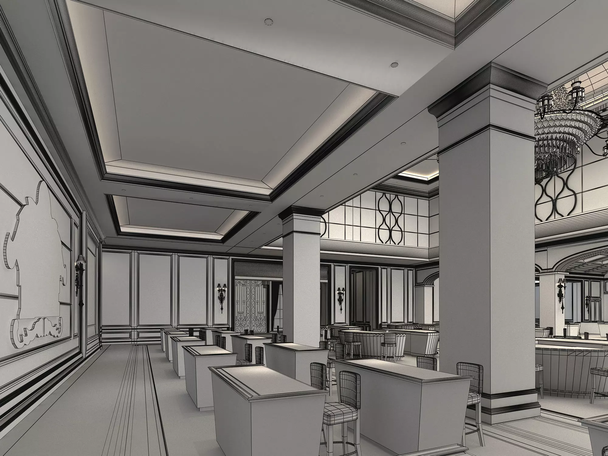 Casino Hall 02 3D model_8