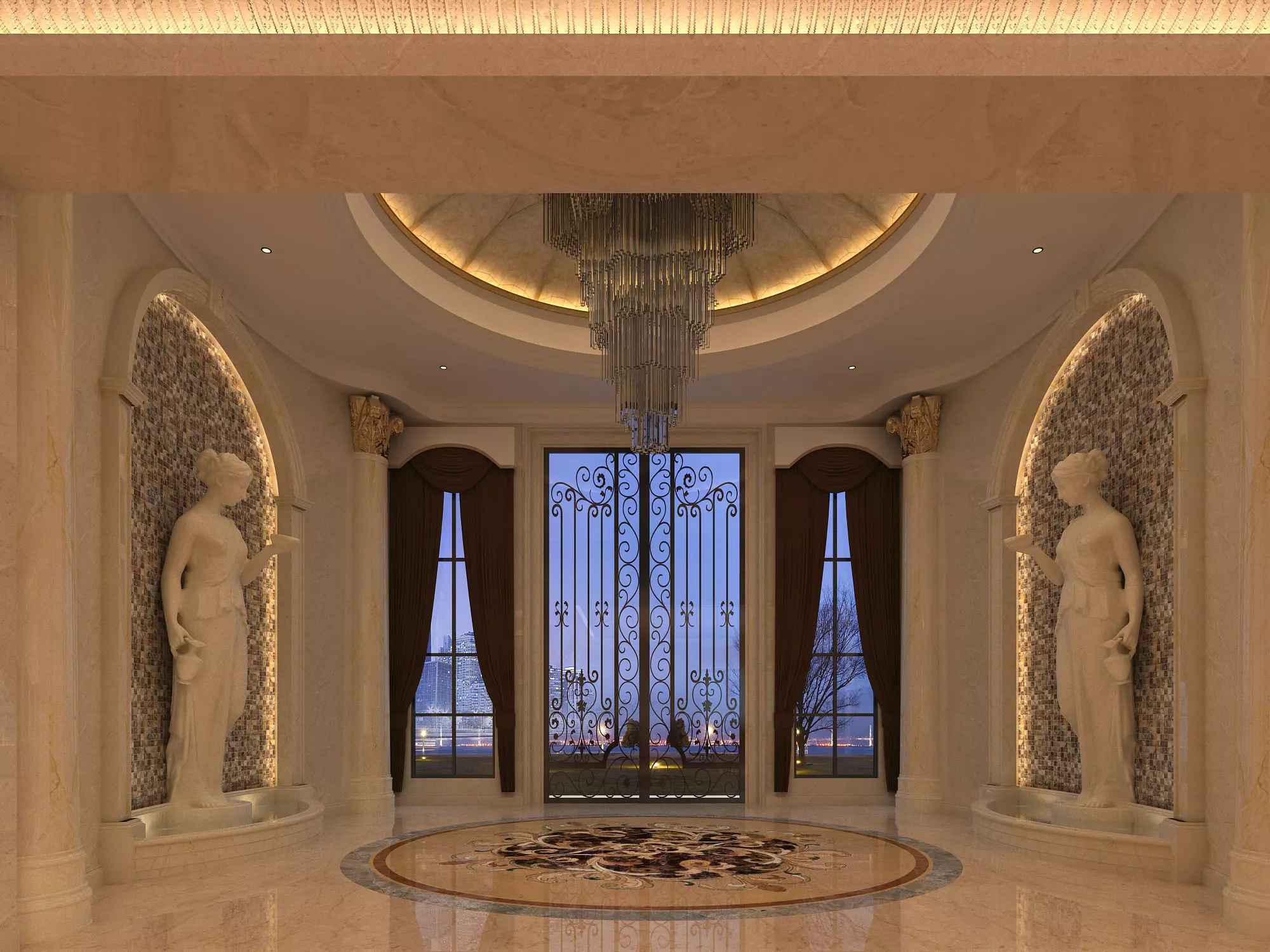 Casino Hall 02 3D model_2