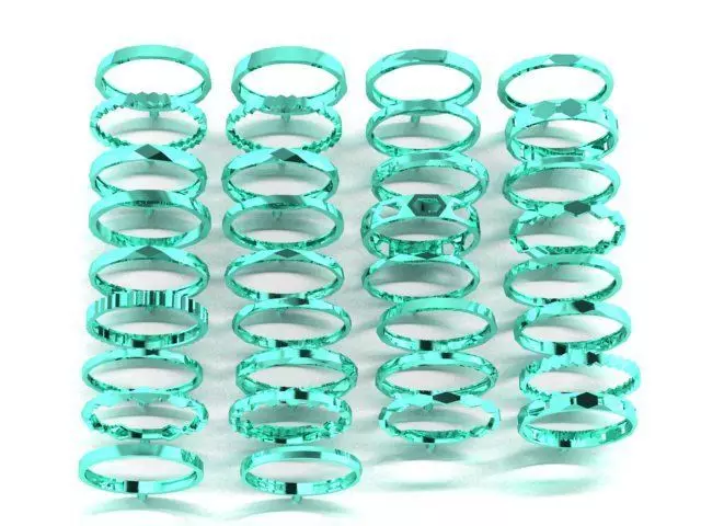 34 minimalist faceted ring 3D print model