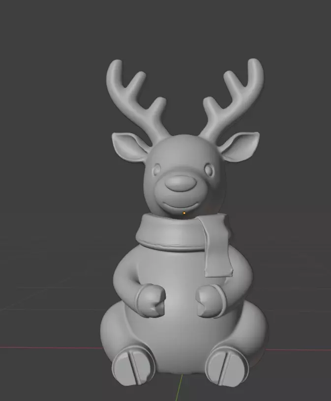 Reindeer sitting 3D print model_2