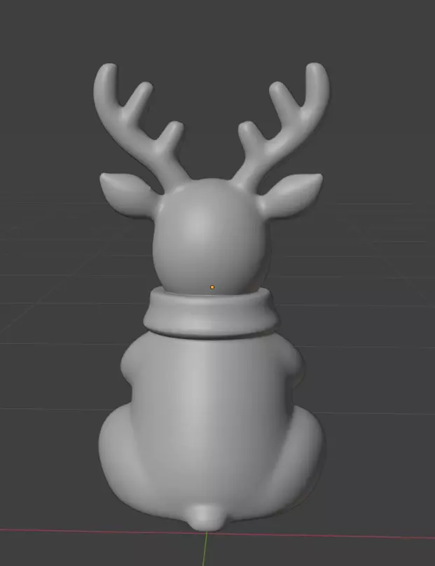 Reindeer sitting 3D print model_4