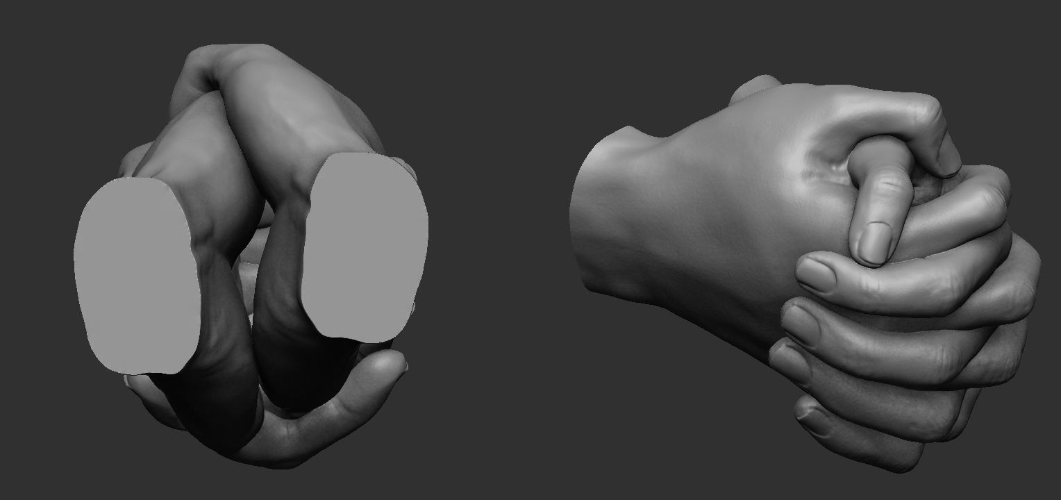 Praying hands 2 3D print model_3