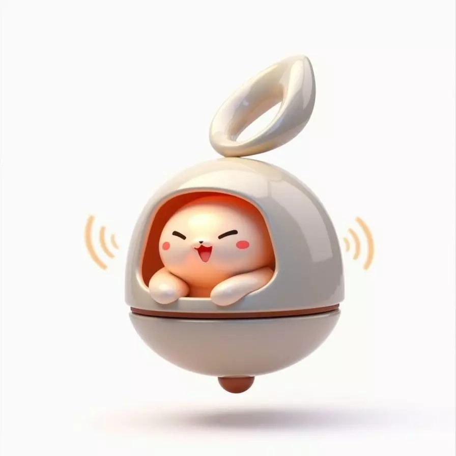 Chirume Bell Creature 3D Model Floating Companion Low-poly 3D model_0