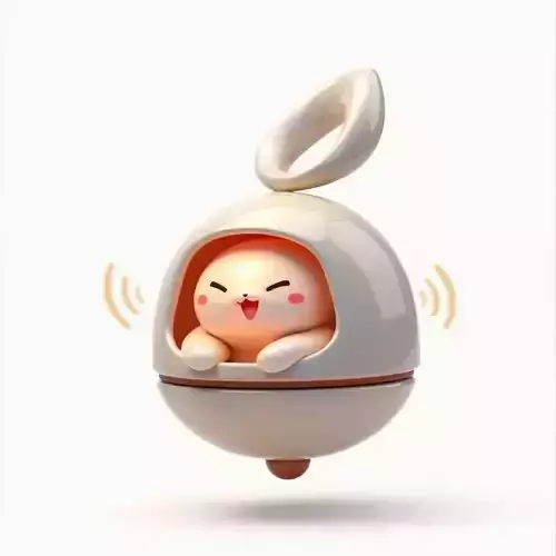 Chirume Bell Creature 3D Model Floating Companion Low-poly 3D model Chirume Bell Creature 3D Model Floating Companion Low-poly 3D model