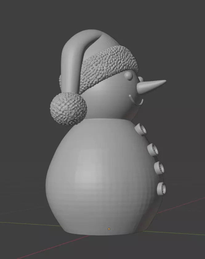 Snow man 3D print model_2