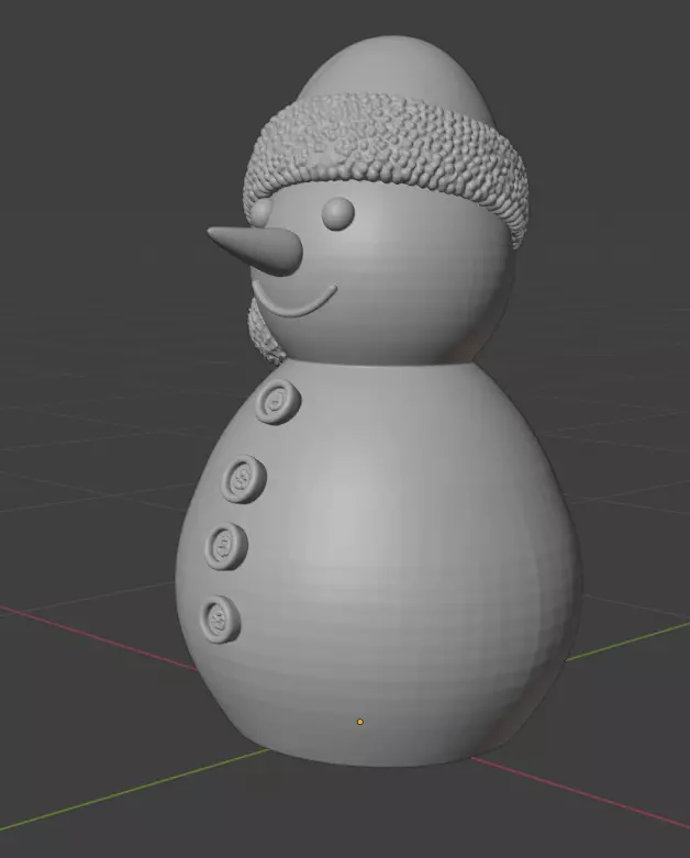 Snow man 3D print model_1