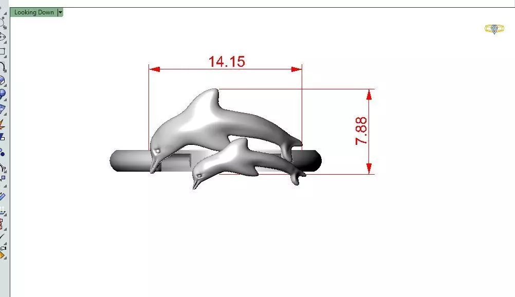 ringdolphin 3D print model_1