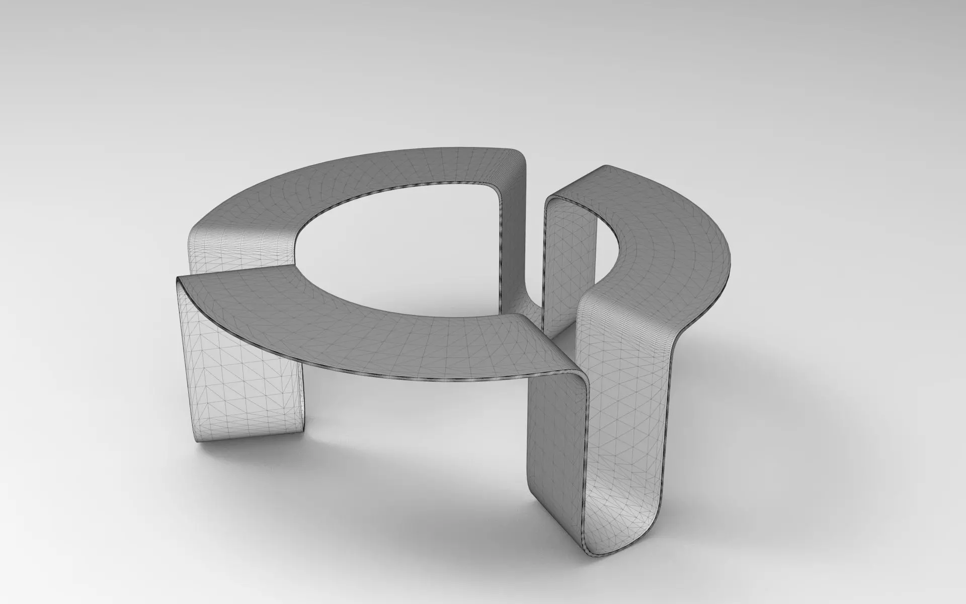 Range Coffee Table Low-poly 3D model_5