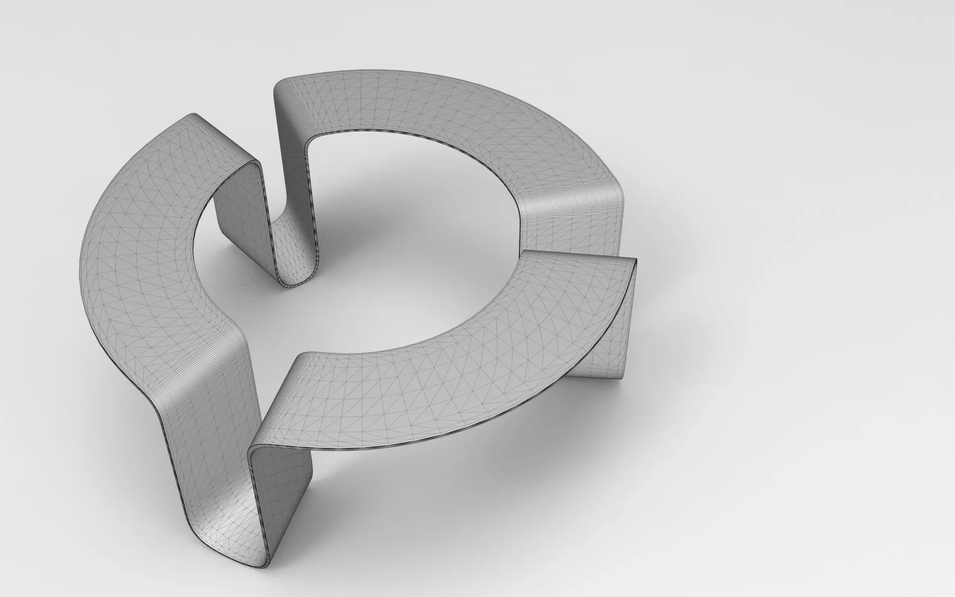 Range Coffee Table Low-poly 3D model_6