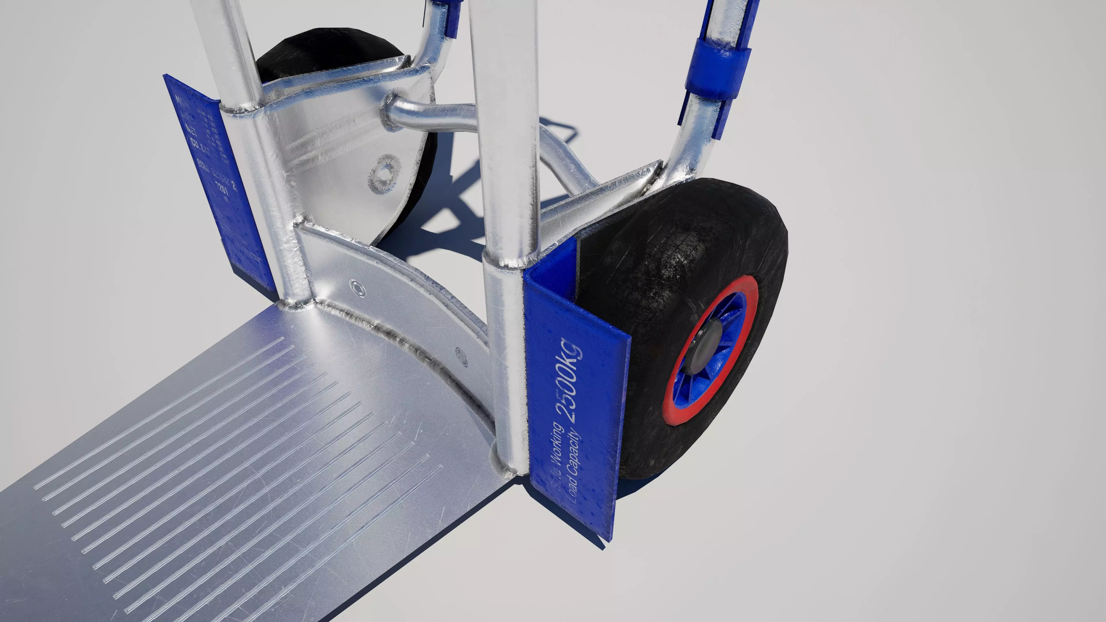 Handtruck Trolley Low-poly 3D model_4