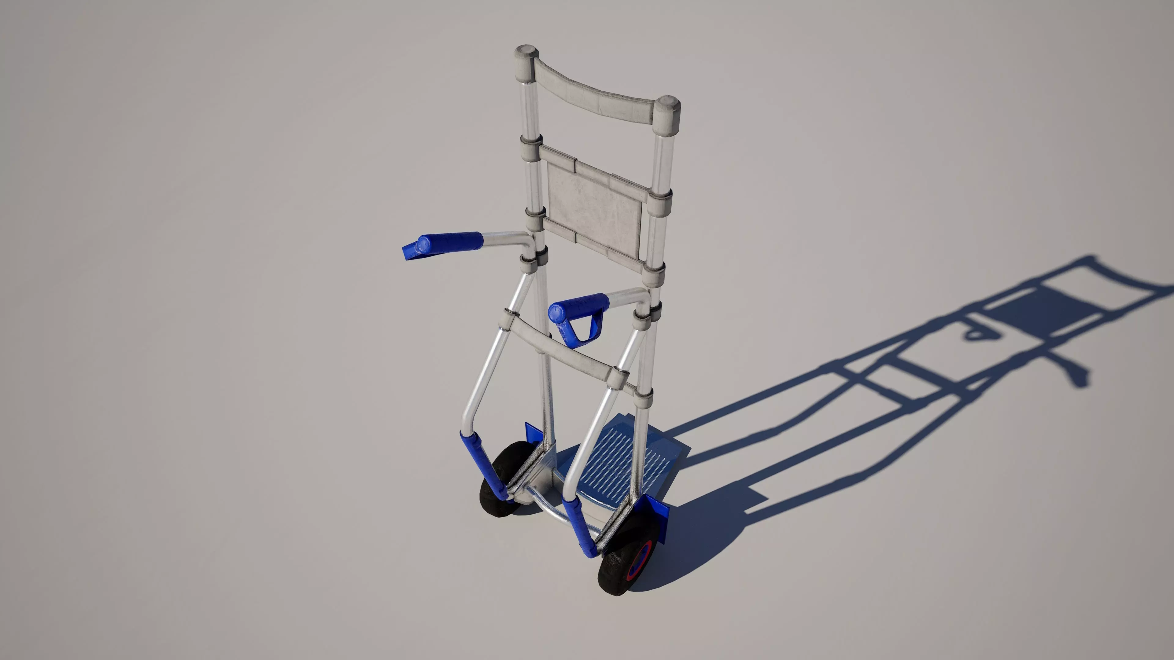 Handtruck Trolley Low-poly 3D model_2