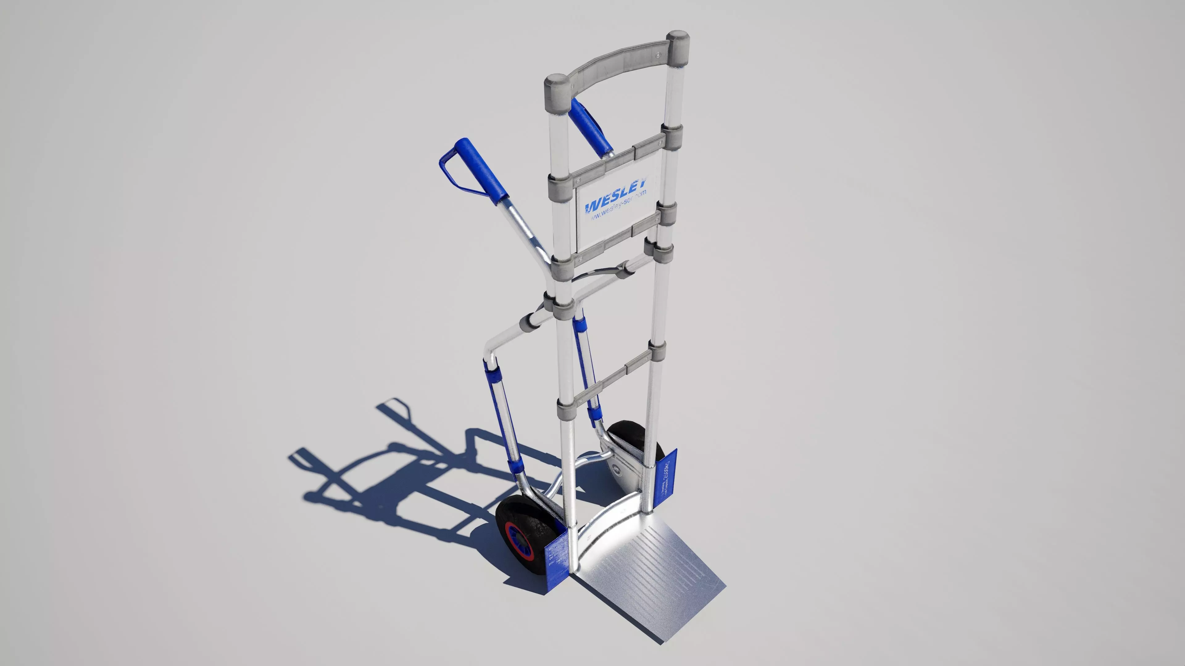 Handtruck Trolley Low-poly 3D model_1