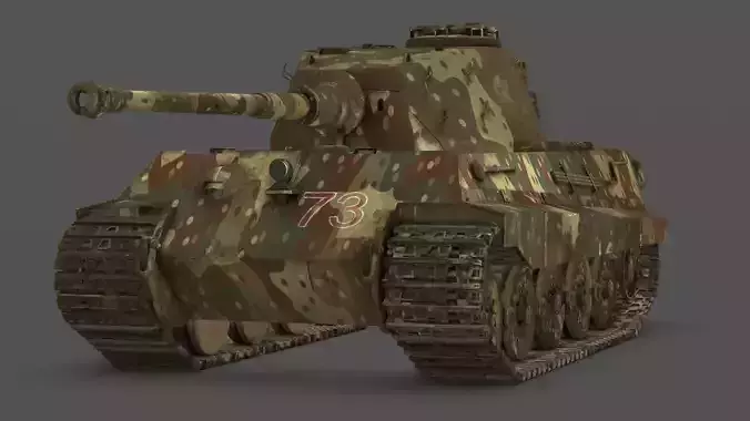 Tiger II Tank 3D Model