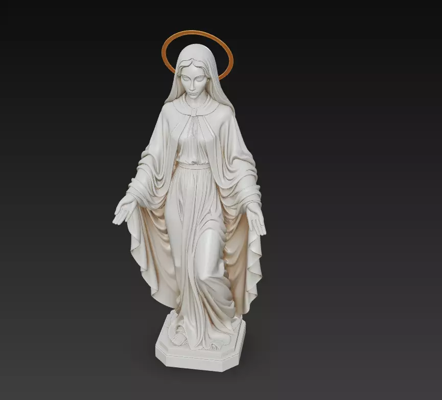 Celestial Grace Statue - Holy Virgin Sculpture 3D Model 3D print model